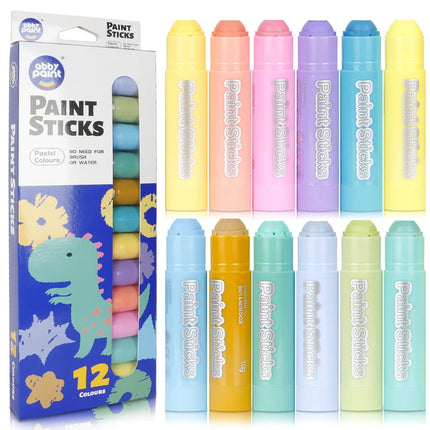 12 Colors Wax Crayon Solid Gouache Stick Water-based Quick Dry Washable Children Painting Stick Graffiti Colouring Art Supplies