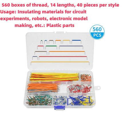 560 Pieces Jumper Wire Kit 14 Lengths Assorted Preformed Breadboard Jumper Wire with Storage Box