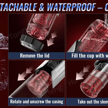 Automatic Male Masturbator Penis Pump Sucking Vibrating Thrusting Rotating 100% Waterproof Blowjob Adult Sex Toy Stroker For Men