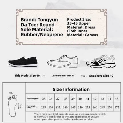 Hot Sale Of The Season Pure Color Black Low-Top round Toe Beijing Style Cotton Canvas Slip-On Shoes Breathable Flat Heel Inje...