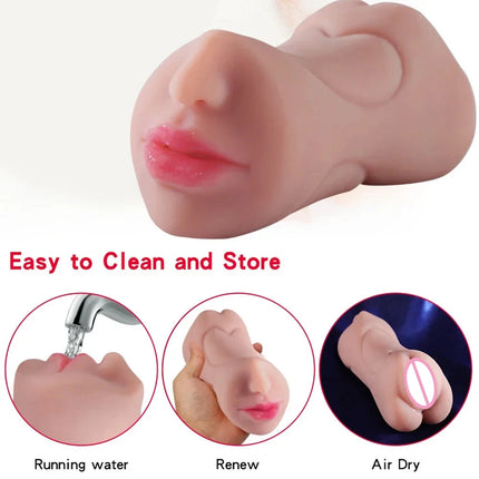 Realistic Male Masturbators Cup Artificial Vagina 3D Pocket Pussy Real Vagina Sextoys Silicone Sex toy for Men Adult Product