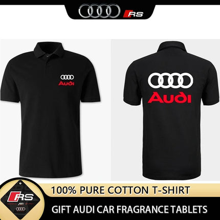 Audi men's racing enthusiasts classic cotton polo T-shirt 2025 summer casual wear comfortable polo shirt top