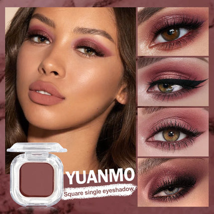 2-Color Matte Eyeshadow - Warm Brown Single-Pan Eyeshadow, Blendable Long-Lasting Neutral Eye Makeup Palette