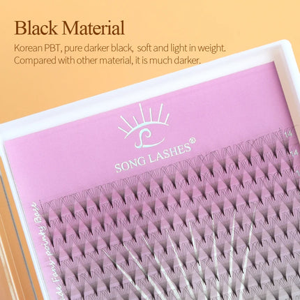 Song Lashes 8D Mega Tray Promade Volume Fans Sharp Narrow Thin Pointy Base Eyelash Extension Big Volume Fans Lash Extension