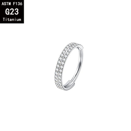 G23 Titanium ASTM F136 Nose Rings Piercing Hoop Earrings For Women Septum Nose Ring Clicker piercing Set  Body Jewelry