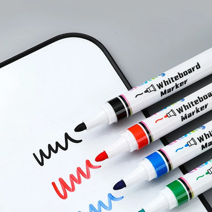1/4pcs White Board Marker Pens Erasable Water-Based Marker Pens For Teaching Recommended Office Supplies A7932
