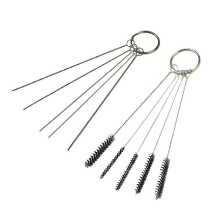 Carburetor Carbon Dirt Jet Remover Cleaning Needles Brushes Wires Set For Auto Motorcycle ATV Chainsaw