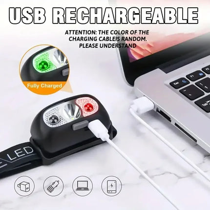 Powerful Mini COB LED Keychain Flashlight USB C Rechargeable Hanging Work Light Waterproof Keyring Camping Walking Pocket Lamp