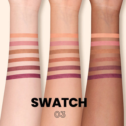 1 set of 6pcs  - Matte velvet lip liner pen set, waterproof, long-lasting and non-fading, suitable for various makeup looks