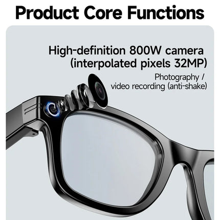 4K 200W Camera AI Glasses Color-Changing Smart Translation Glasses Photo Video Recording Waterproof Call Smart Sunglasses
