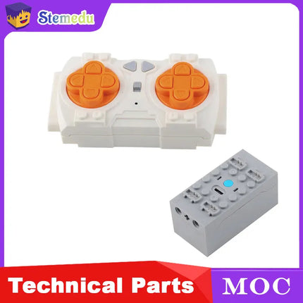 Smart MOC RC Set with Rechargeable Battery Box Bluetooth M Motor Speed Control APP for PF Building Blocks Modification