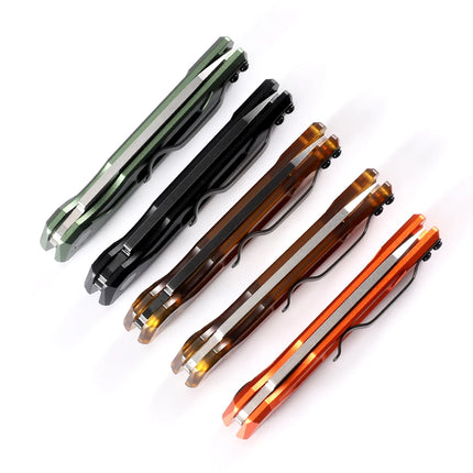 7550 Launch Aluminum Alloy CPM-154 Folding Knife Outdoor Camping Hunting Pocket EDC Utility Knife