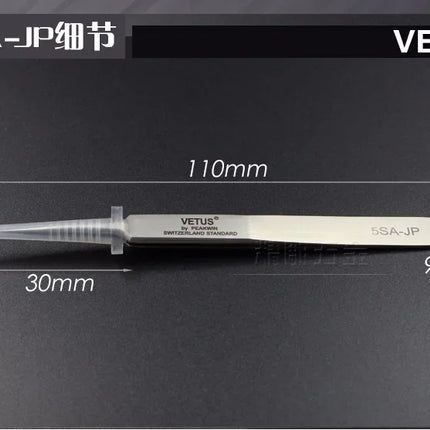 100% Original VETUS JP Series Premium Tweezers for Eyelash Extensions Anti-static Hyperfine High Precision Makeup Pinzas