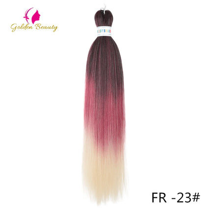 26"Corlorful Selling Jumbo Easy Braiding Hair Ombre Rainbow Braiding Cosplay Hair Synthetic Pre Stretched Hair Braids wigs