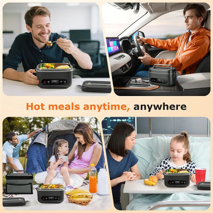 B51C Portable Food Warmer 1.2L Cordless Electric Lunch Box-20000Mah Rechargeable 5-Sided Heating, For Office, Outdoors
