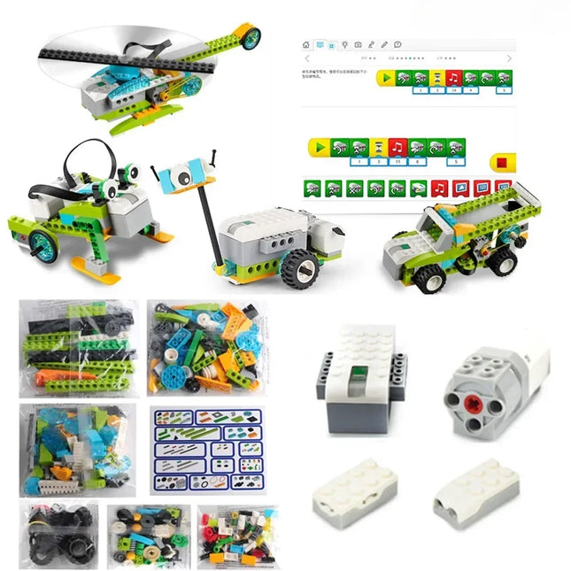 Programmable Robot Building Blocks with Power Functions Set MOC Educational Model Bricks Technology DIY Assemble RC Toys