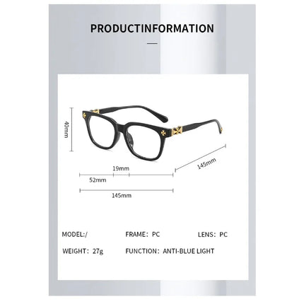 2pcs Anti Blue Light Glasses - Classic Square Unisex / 2pcs Lunettes Anti Lumière Bleue - Carrées Classiques Unisexe