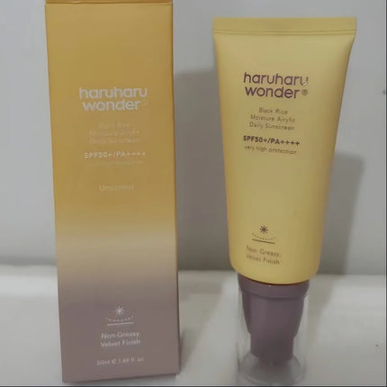 haruharu wonde isolation cream physical black rice fermentation chemical isolation emulsion moisturizes non-stick and brightens