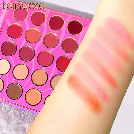 KEVIN&COCO98-colorFlip Book Eyeshadow Palette Matte PearlBlush ContourHighlighter EarthyColor Multi-functional Facial Makeup Set