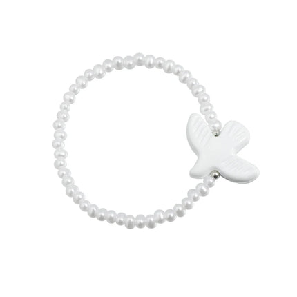 Peace Dove Drop Earrings Necklace Bracelet for Women Exquisite Bird Irregular Crystal Beaded Pendant Necklace Versatile Jewelry