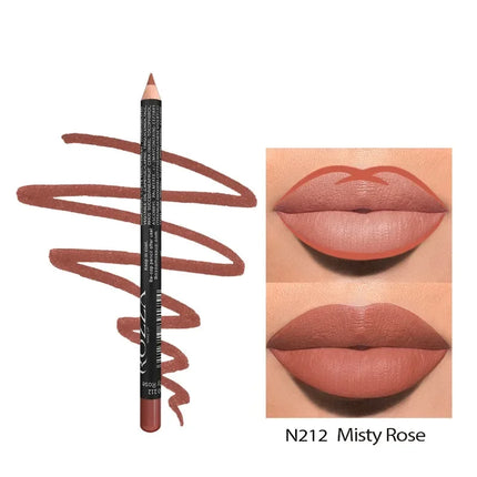14 Colors Matte Lipstick Pencil Long-lasting Waterproof Lip Pencils High Pigmented Lips Liner Lip Beauty Make Up Tools Nude Pink