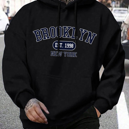 Brooklyn Est 1998 New York Printing Men Hoodies Harajuku Crewneck Hoodie Fashion Oversize Hoody Autumn Comfortable Tracksuit