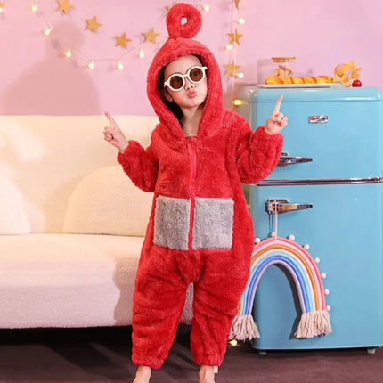 Adults Kids Onesies Soft Long Sleeves Pajamas Dipsy Tinky Winky Po Lala Costumes Home Clothes Women Unisex Homewear