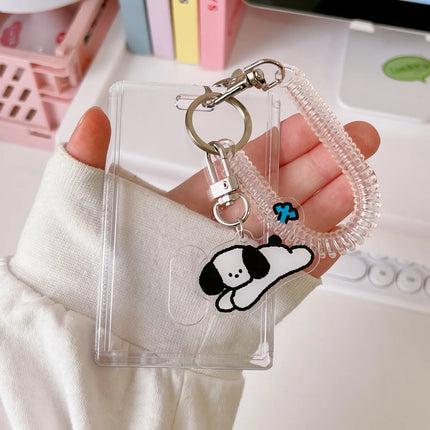 Crystal Butterfly 3 Inch Acrylic Card Holder Photocards Display Credit ID Bank Card Protective Case Keychain Pendant Fashion