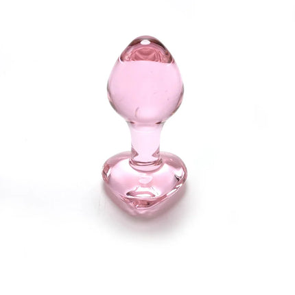 Cute Heart Glass Butt Plug Sex Toy Explore Ball Bullet Ass Masturbation Women Man Gay Stimulate Orgasmic Lesbian Anus Game