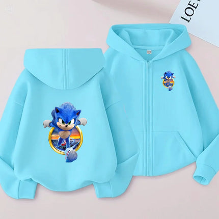 Children Supersonic Animals Cardigan Zipper Style Hoodie Sweatshirt Boys Girls3-12Yrs Loose Casual Charming Sports Coat Clothing