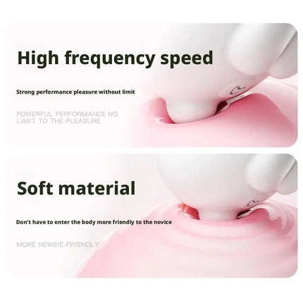 Vibrating Egg Massager Cute Rabbit Clitoral Suction Vibrator G Spot Stimulator USB Rechargeable Adult Sex Toy for Women