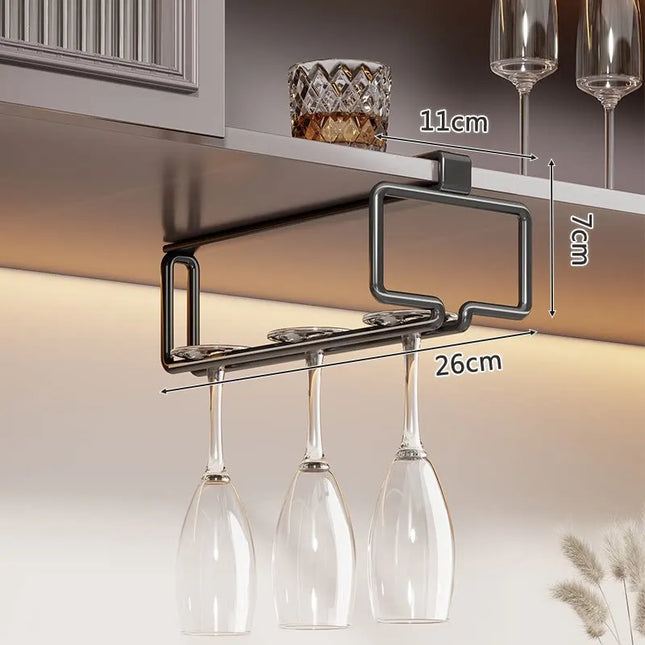 Red wine glass to hanging rack home wine cabinet goblet champagne glass partition storage rack bar bar wine glass drain rack