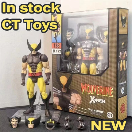 In Stock CT Toys Mafex 96 Wolverine Figure Brown Comic X-Men Action Figure Mafex 138 Shf Anime Figurine Ko Model Toy Kids Gifts