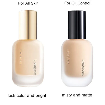 UODO Hydrating Oil-Control Foundation Liquid Long-Lasting Matte Finish Lightweight Formula For Oily&Combination Skin Base Makeup