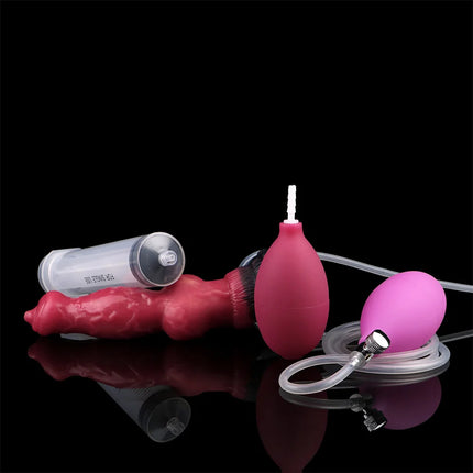 LEZEE Inflatable Dildo Soft Silicone Dog Dildos Squirting Penis Soft Buttplug Penetration Anal Plug Sex Toys For Women
