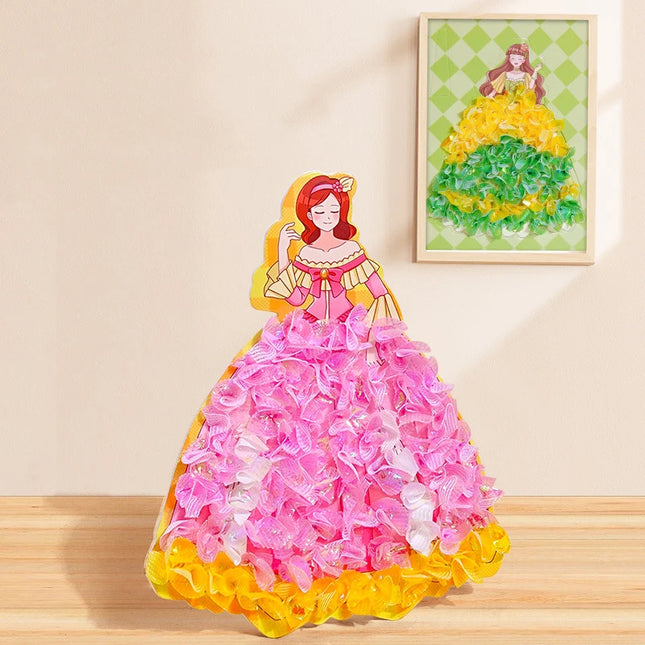 Children's Fabric Art Craze Poke Drawing Craft Toys Creative Puzzle Puncture Painting Poking Sticker Kids Birthday Gift For Girl