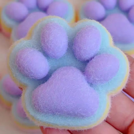 Three Colors Rainbow Cat Claw Squishy Fidget Toy Soft Cute Cat Paw Slow Rebound Pinch Decompression Toys for Kids Birthday Gifts