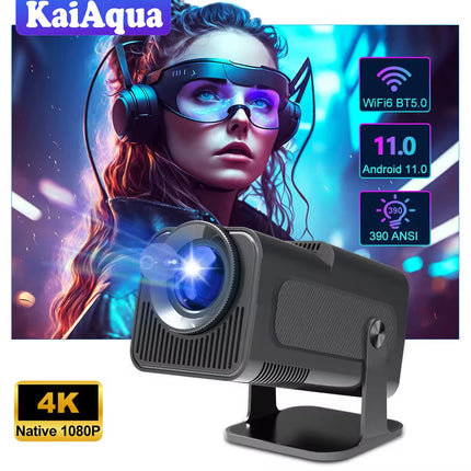 FOCABO 4K Android 11 Projector Native 1080P 390ANSI HY320 Dual Wifi6 BT5.0 1920*1080P Cinema portable Projetor upgrated