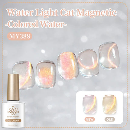 BORN PRETTY 1 Bottle Blazing Sky Cat Magnetic Gel Nail Polish Colored Metal Ruby Red Soak Off UV Crystal Varnish Nail Art 10ml