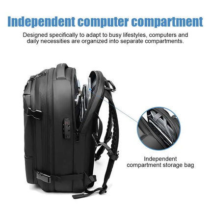 Travel Backpack Vacuum Compression Backpack Business Large Capacity School Backpack Expand Outdoor Hiking Backpack