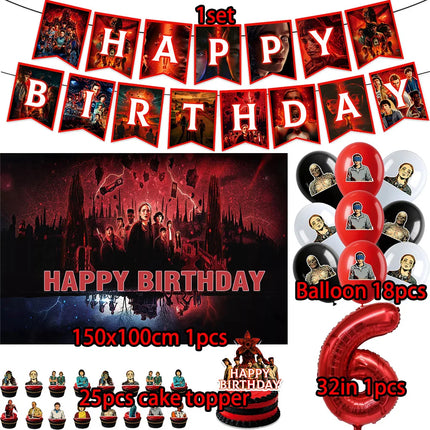 HOT Birthday Party Decorations Balloon Sets Disposable Party Plates Tablecloths Kids Birthday Gifts Baby Showers