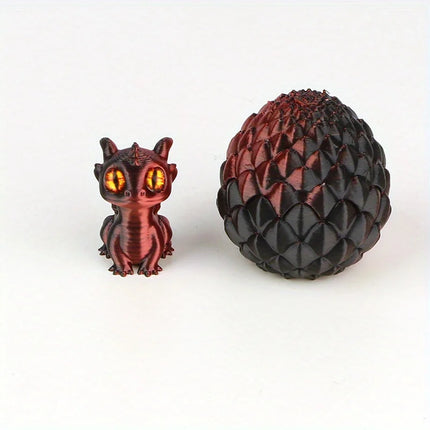 3D Printed Multi-Color Dinosaur Egg Set with Flip Lid - Unique Creative Desktop Decoration Gift Idea