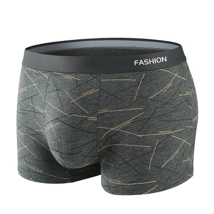 4 pieces of men's Underwear, fashionable trend high-stretch boxer shorts, breathable soft sports men's Underwear