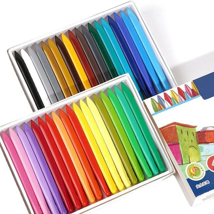 Multi-colors Plastic Triangle Crayon Set DIY Artist Supplies Hand-washable Crayons for Kids Gruesos Office Cultural Supplies