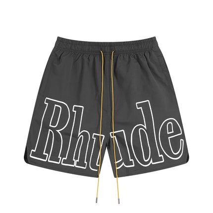 American Rhude Shorts Casual Loose Breathable Multi-color Trendy Mesh Beach Sports Shorts