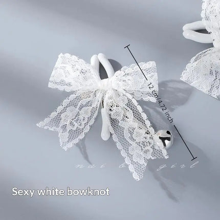 [YA]1 Pair Bells Lace Bowknot Metal Adjustable Nipple Clamps Chain Clips Toys Adult Sex Games For Couples Breast Stimulate