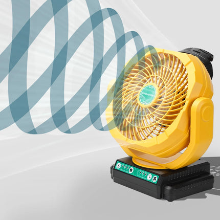 Cordless Oscillating Fan for Dewalt 20V 60V Battery, 3-Speed Jobsite Industrial Camping Fan(Battery not Included)