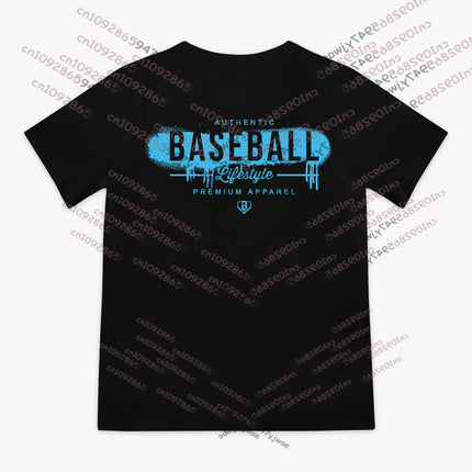 2025 Newest Summer/Autumn Boys BASEBALL LIFESTYLE 101 Tee Vandal Cotton Kids T-shirts Fashion Breathable Casual Women Men's Tops