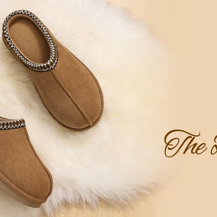 Pallene Winter Fluffy Slippers For Women Men Memory Foam Anti-slip Indoor Slides Cotton Slides Furry Warm Comfy House Slippers