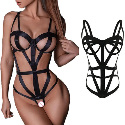 Hot Sexy Hollow Out Bodysuit Woman Sexy Lingerie Erotic Roleplay Bodycon Underwear Porn Game Outfits Bdsm Lingerie Sex Set